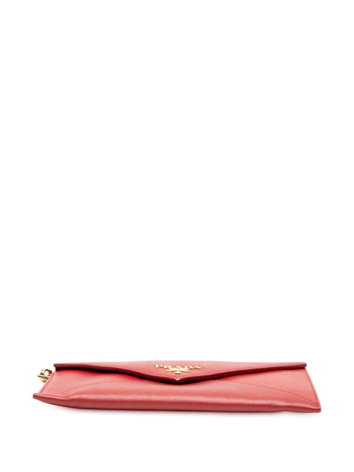 Prada Pre-Owned 2000-2025 Saffiano Envelope Chain clutch bag - Red - 画像4