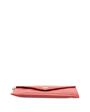 Prada Pre-Owned 2000-2025 Saffiano Envelope Chain clutch bag - Red - サムネイル4