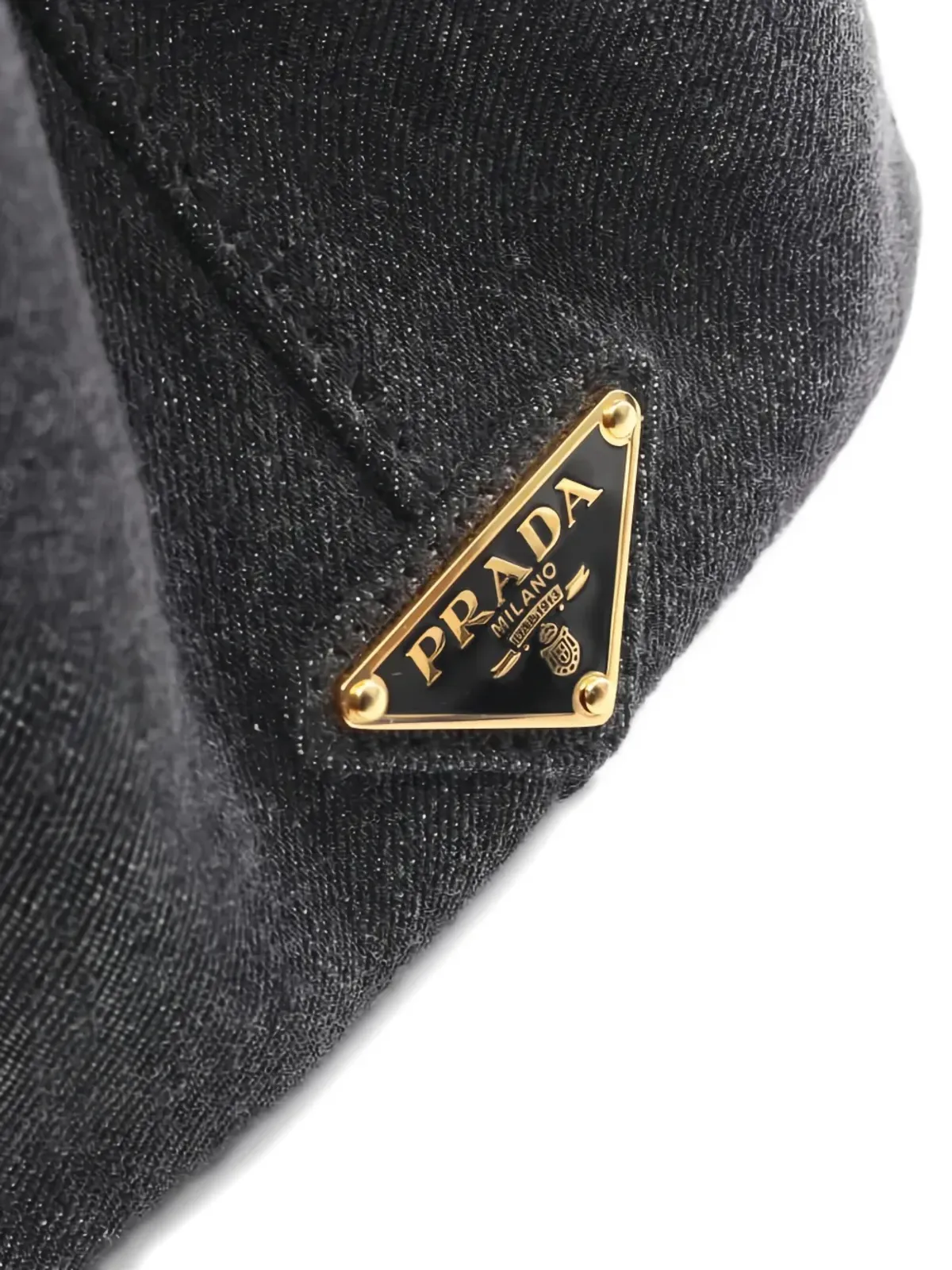 Prada ビンテージ Canapa デニム トートバッグ グレー - 画像4