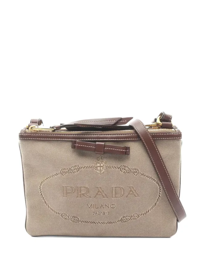 Prada Pre-Owned Prada Pre-Owned ジャカード ロゴ ショルダーバッグの商品画像