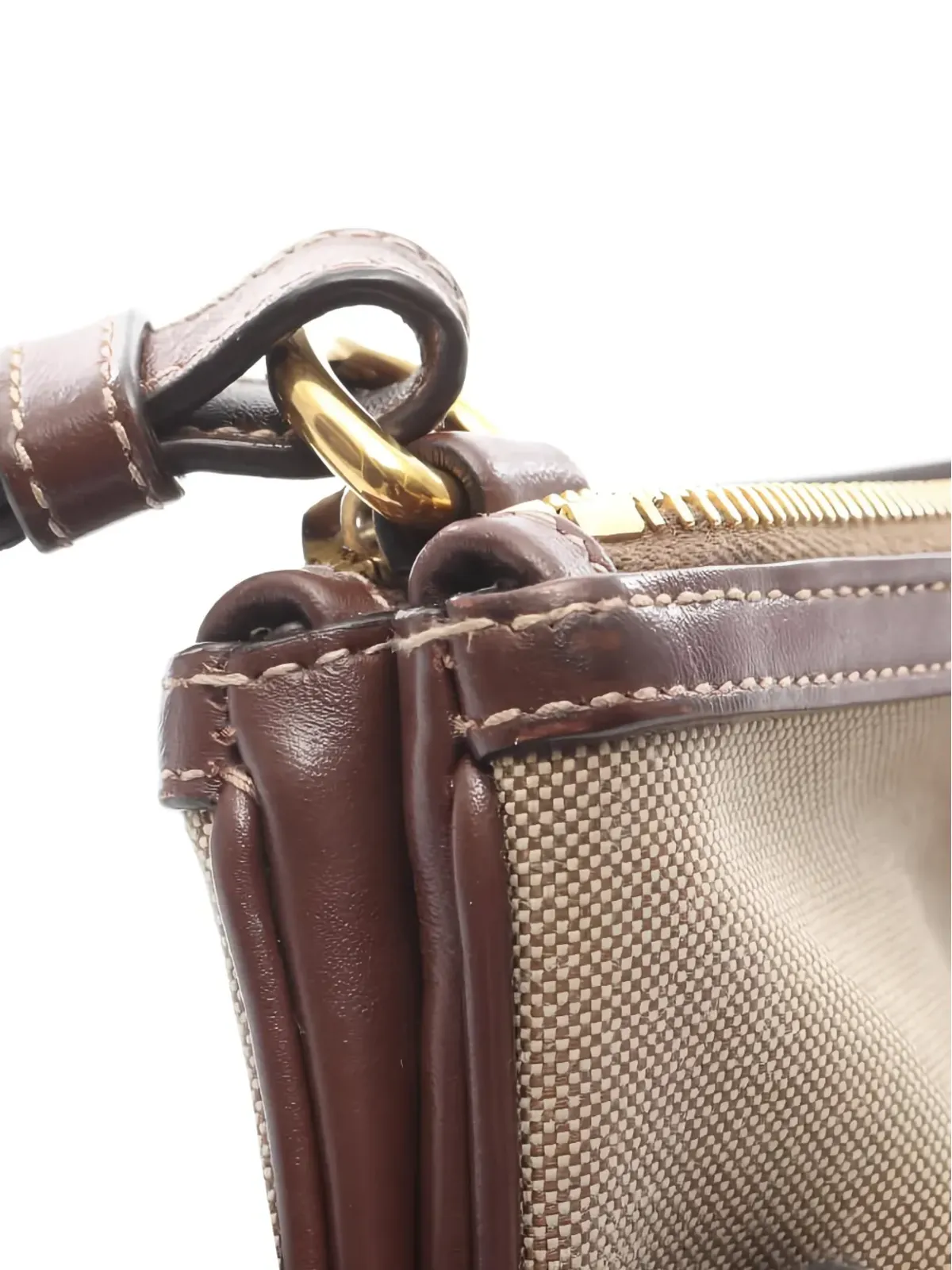 Prada Pre-Owned ジャカード ロゴ ショルダーバッグ - 画像4