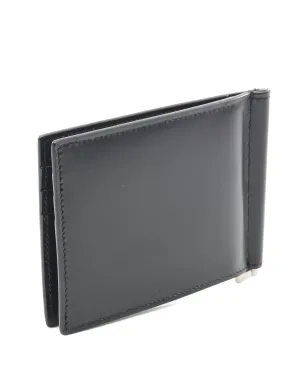 Saint Laurent Pre-Owned ロゴアップリケ レザー マネークリップ付き 二つ折り財布 ブラック - サムネイル2