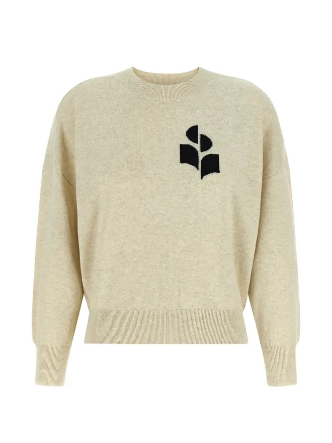 MARANT ÉTOILE MARANT ÉTOILE Marisans ロゴ入りインターシャ クルーネックセーターの商品画像