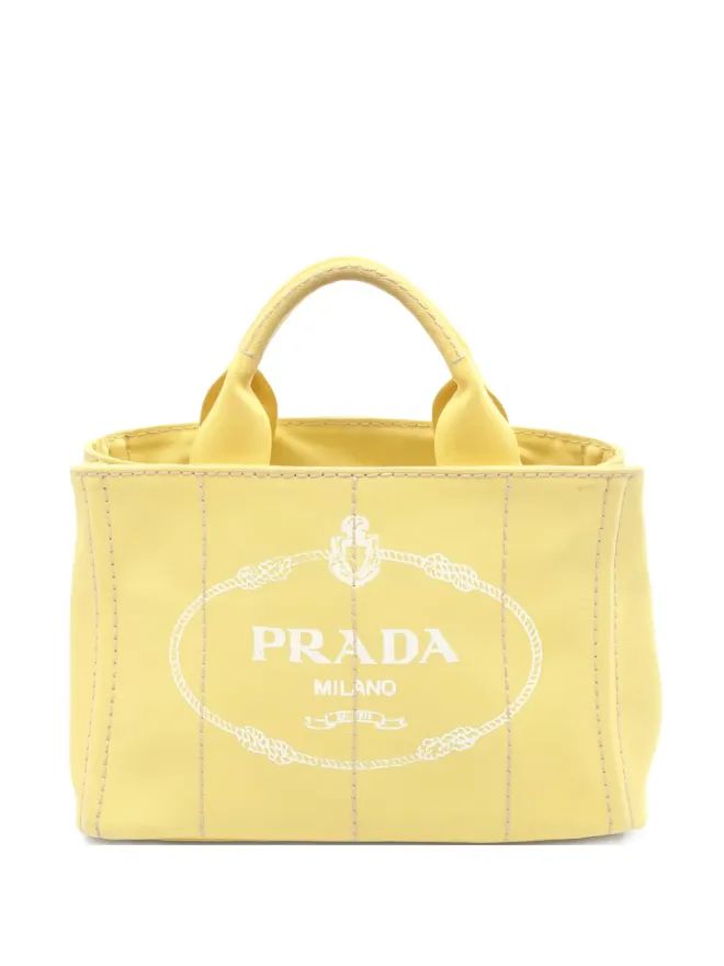 Prada Pre-Owned Prada Pre-Owned 2000年代 ロゴハンドバッグ - イエローの商品画像