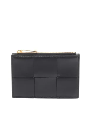 Bottega Veneta ビンテージ 2020s Cassette Intrecciato レザー カードホルダー - Black - サムネイル1