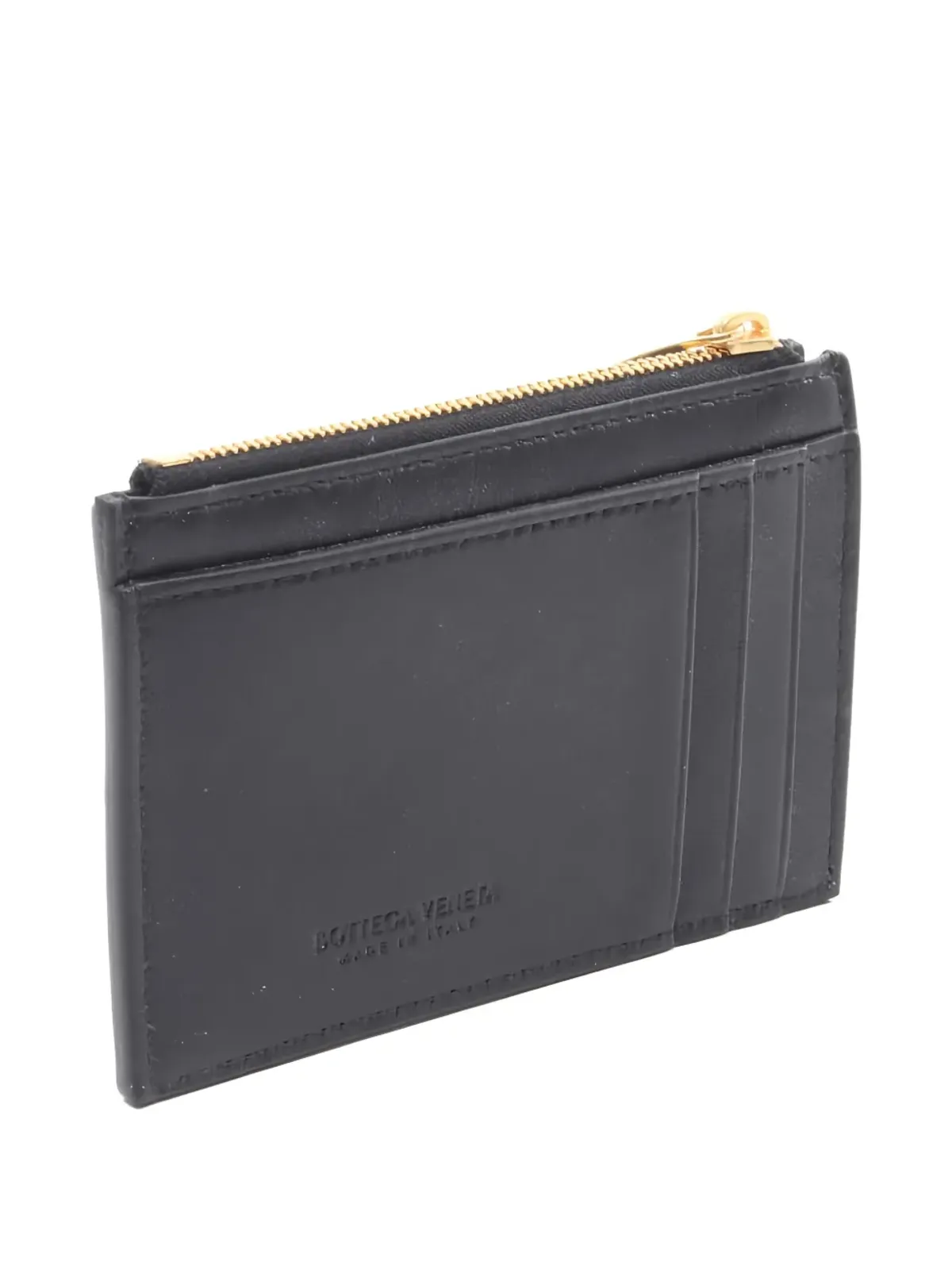 Bottega Veneta ビンテージ 2020s Cassette Intrecciato レザー カードホルダー - Black - 画像2
