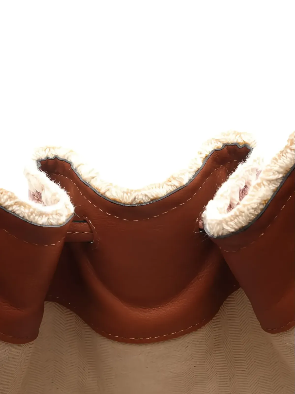 Loewe Pre-Owned ビンテージ ハンモック クロシェ編み レザー バケットバッグ ブラウン - 画像5