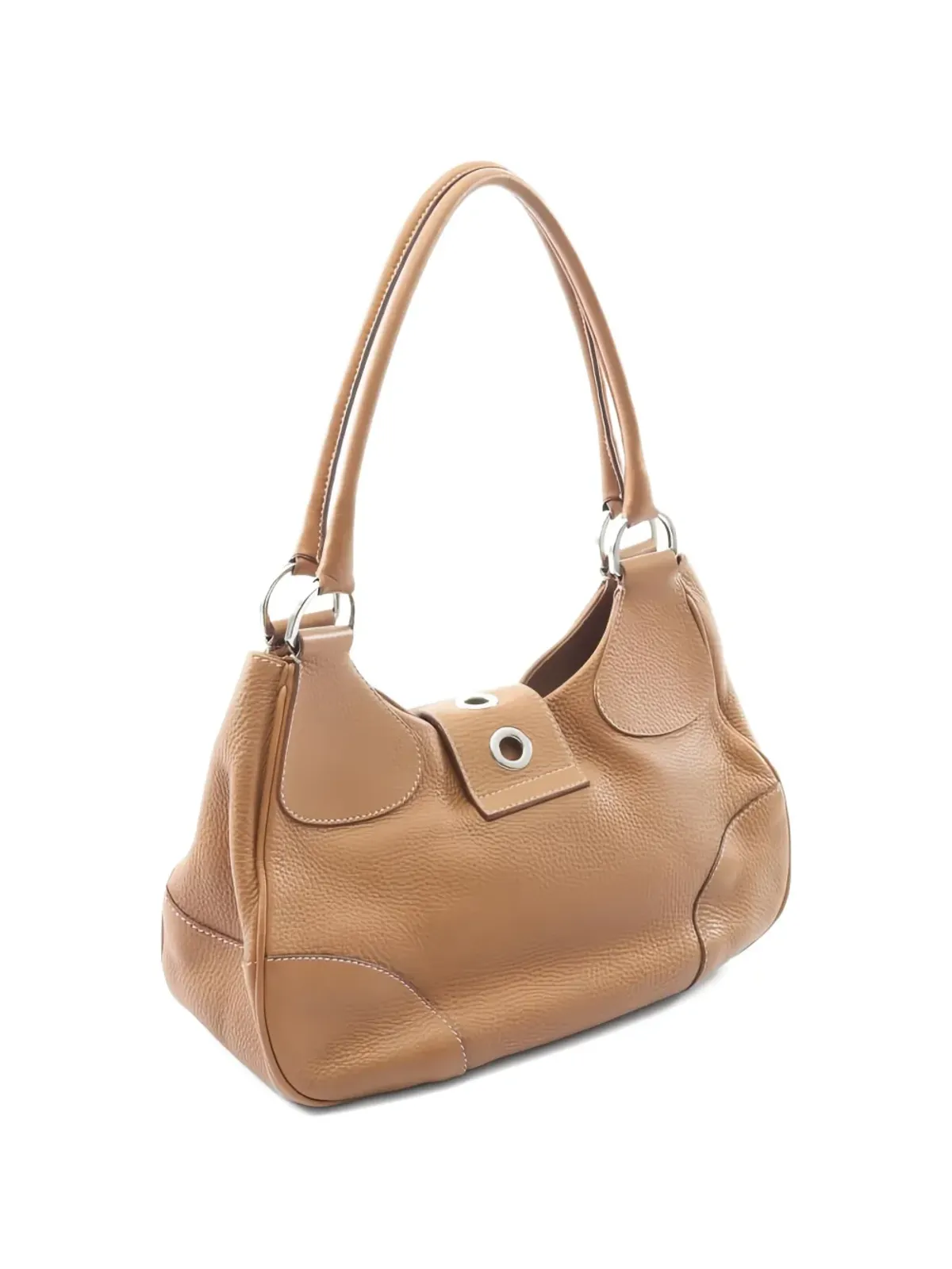 Prada Pre-Owned 2000s バックル付きレザーショルダーバッグ - ブラウン - 画像2