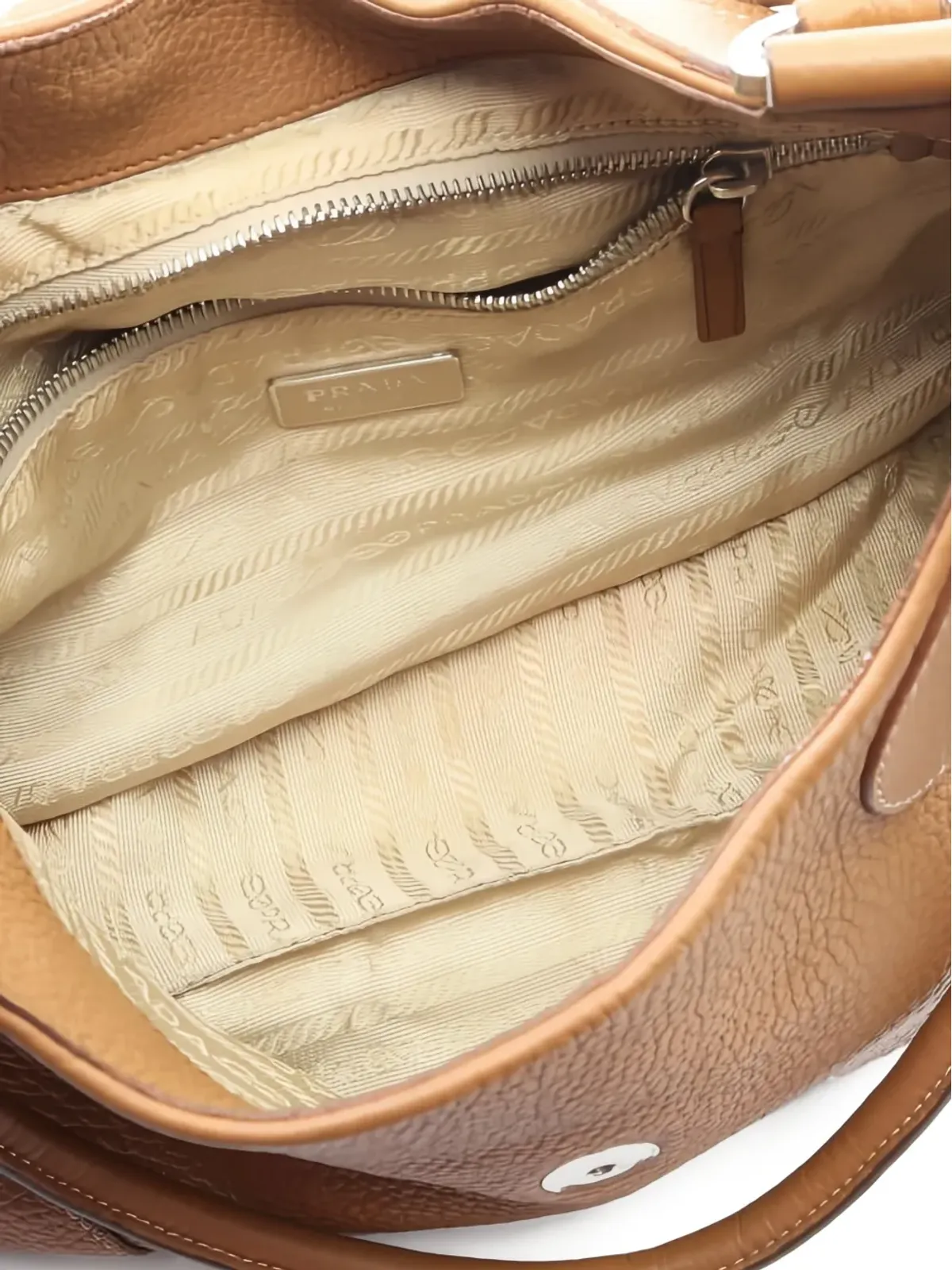 Prada Pre-Owned 2000s バックル付きレザーショルダーバッグ - ブラウン - 画像3