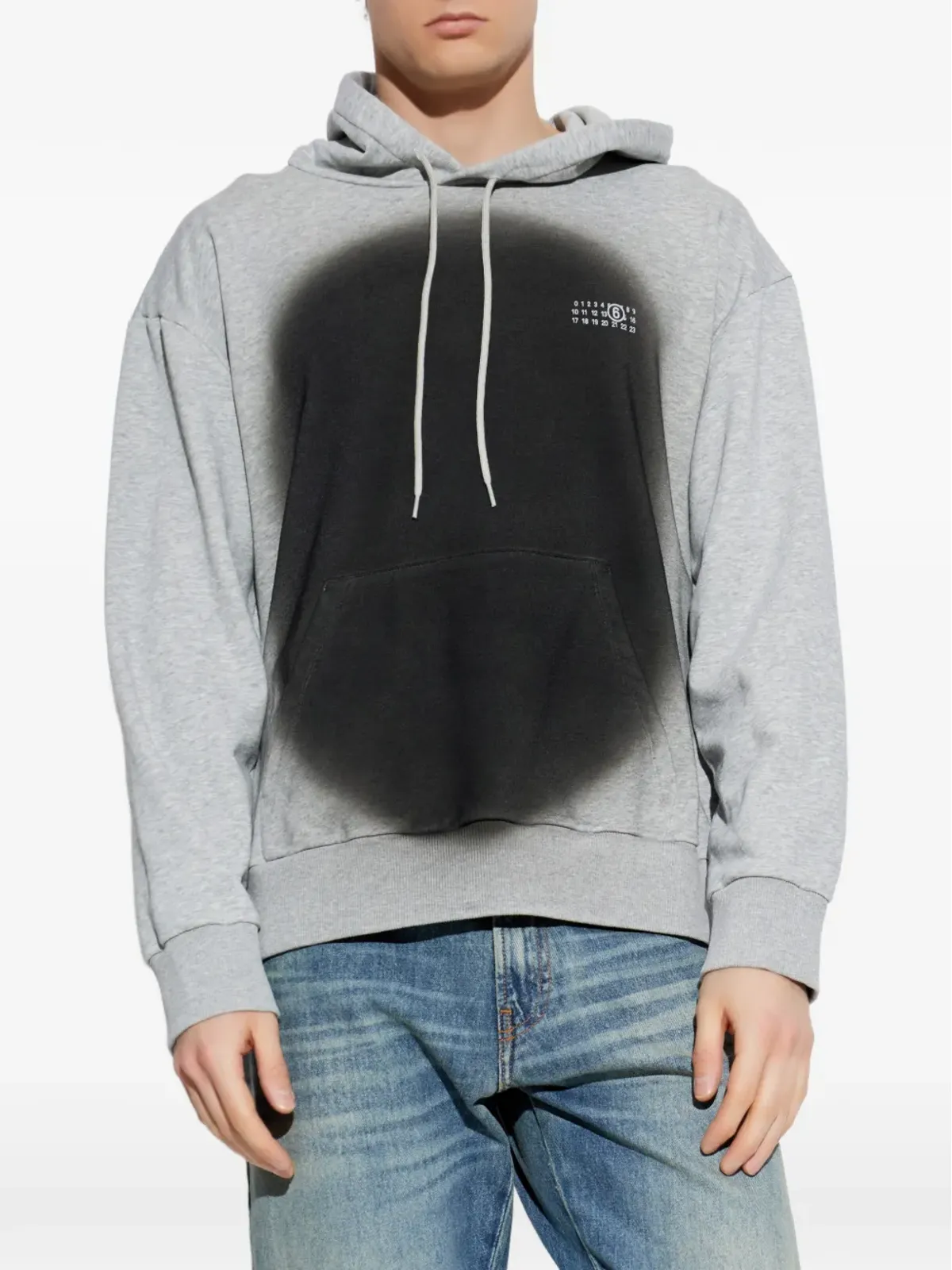 MM6 Maison Margiela スプレー塗装ロゴ フーディー - 画像3
