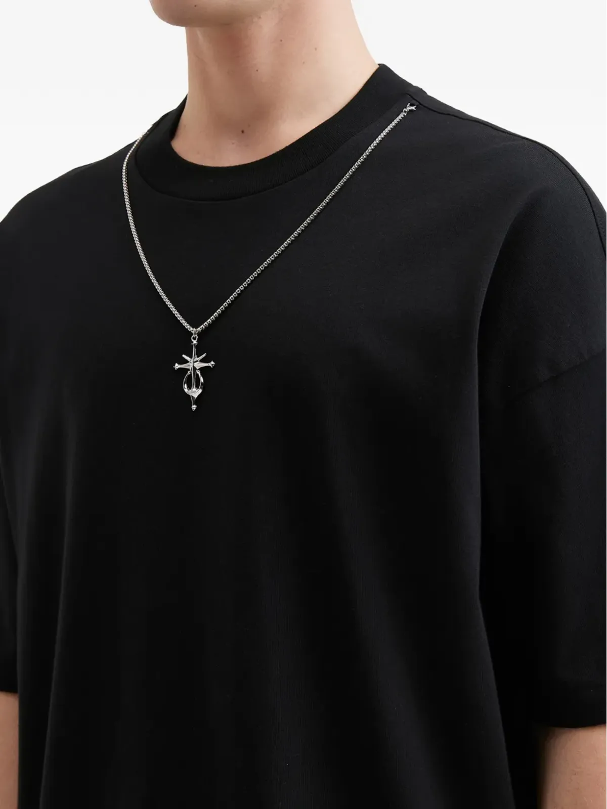 FIVE CM ネックレスディテール Tシャツ - 画像5