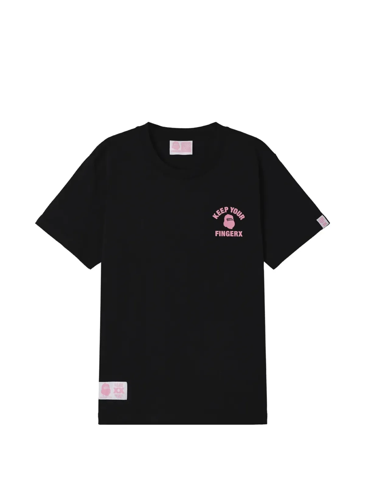 FINGERCROXX プリント入り半袖Tシャツ - ブラック - 画像1