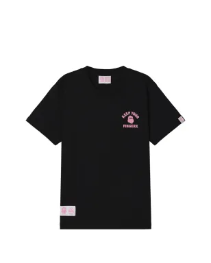 FINGERCROXX プリント入り半袖Tシャツ - ブラック - サムネイル1