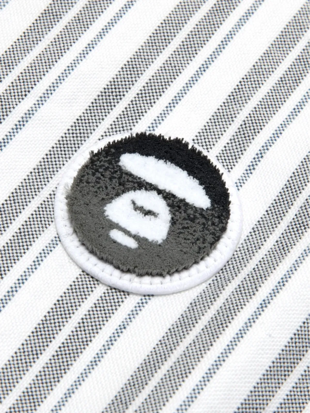 AAPE BY *A BATHING APE® ストライプ柄アップリケシャツ - White - 画像5