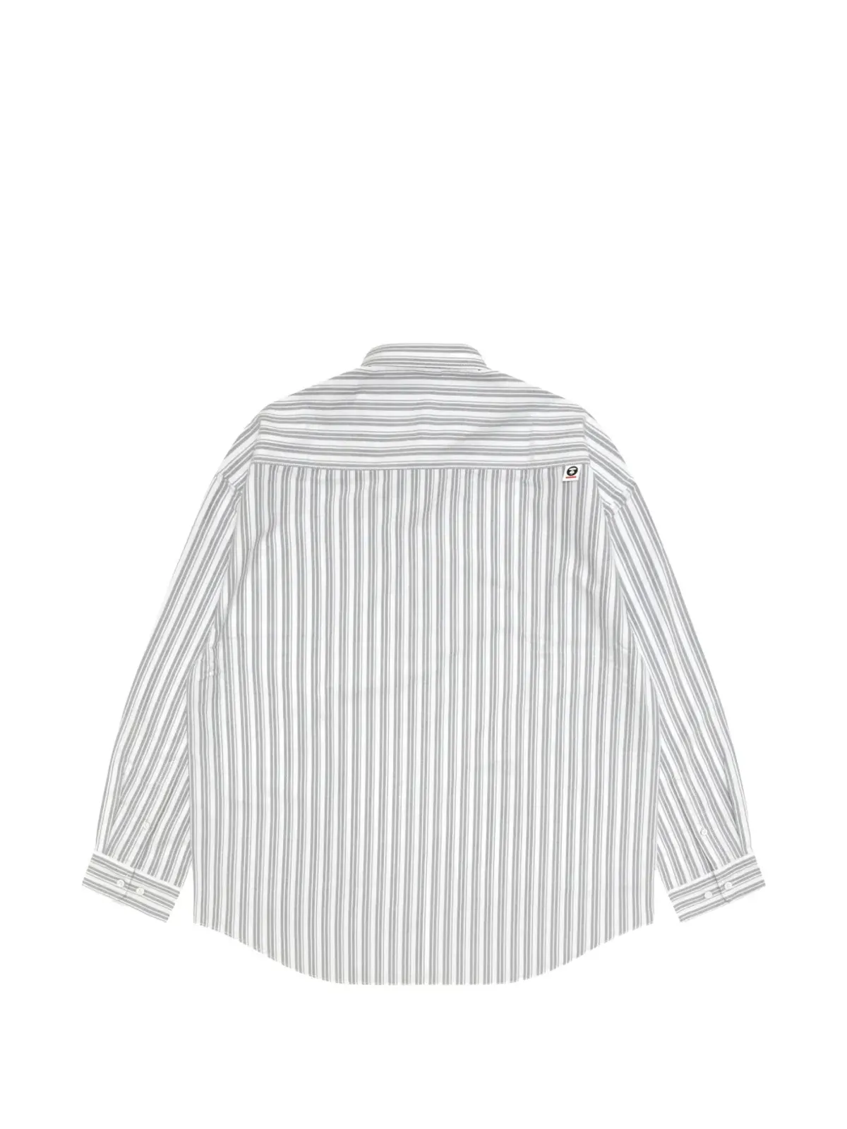 AAPE BY *A BATHING APE® ストライプ柄アップリケシャツ - White - 画像2