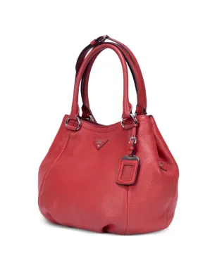 Prada Pre-Owned ロゴプレート付きショッピングバッグ - レッド - サムネイル3