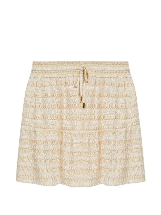 Melissa Odabash Melissa Odabash デューン ティアード ドローストリング スカート - ゴールドの商品画像