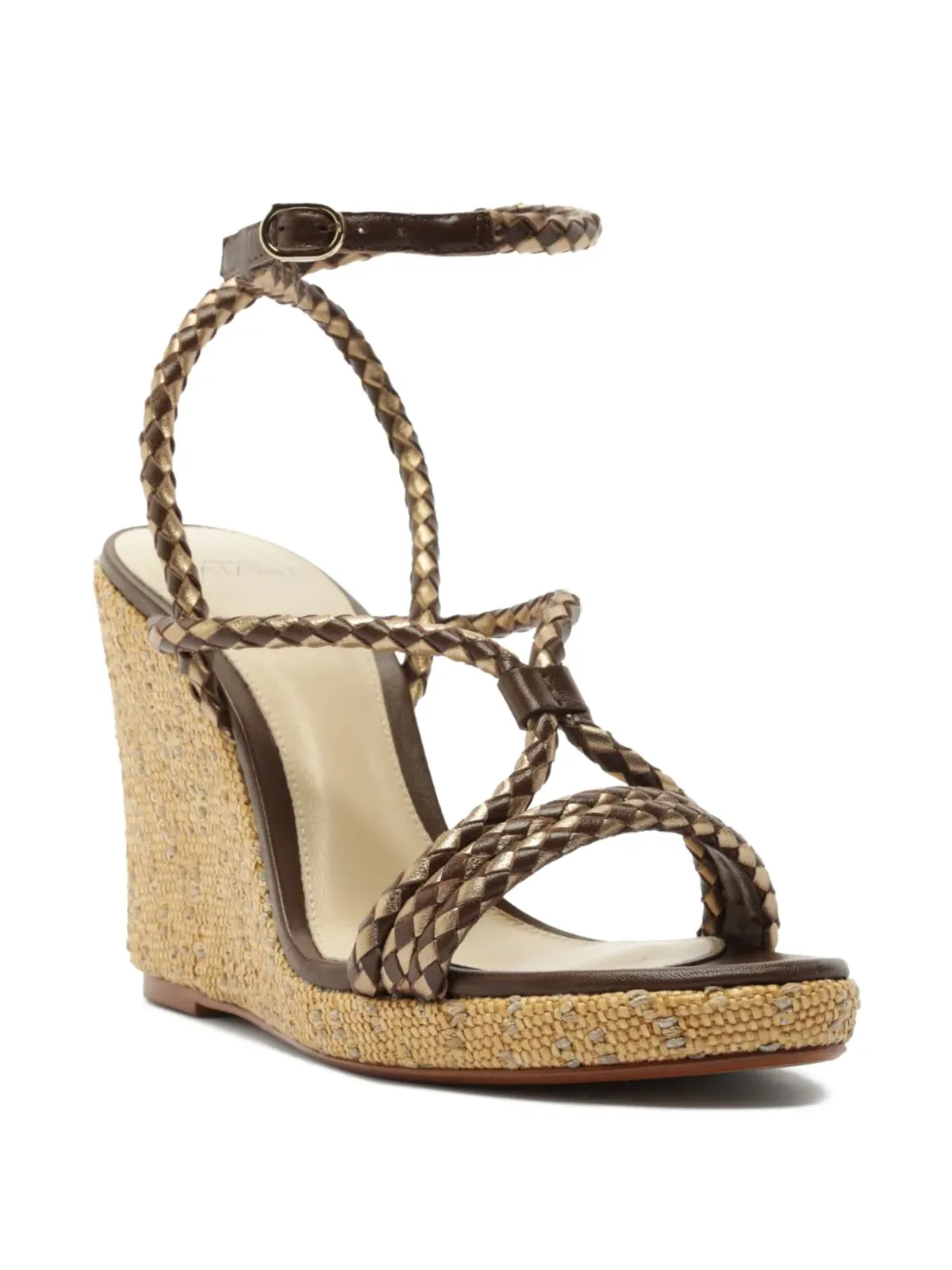 Alexandre Birman Elba braided wedge sandals - Brown - 画像2