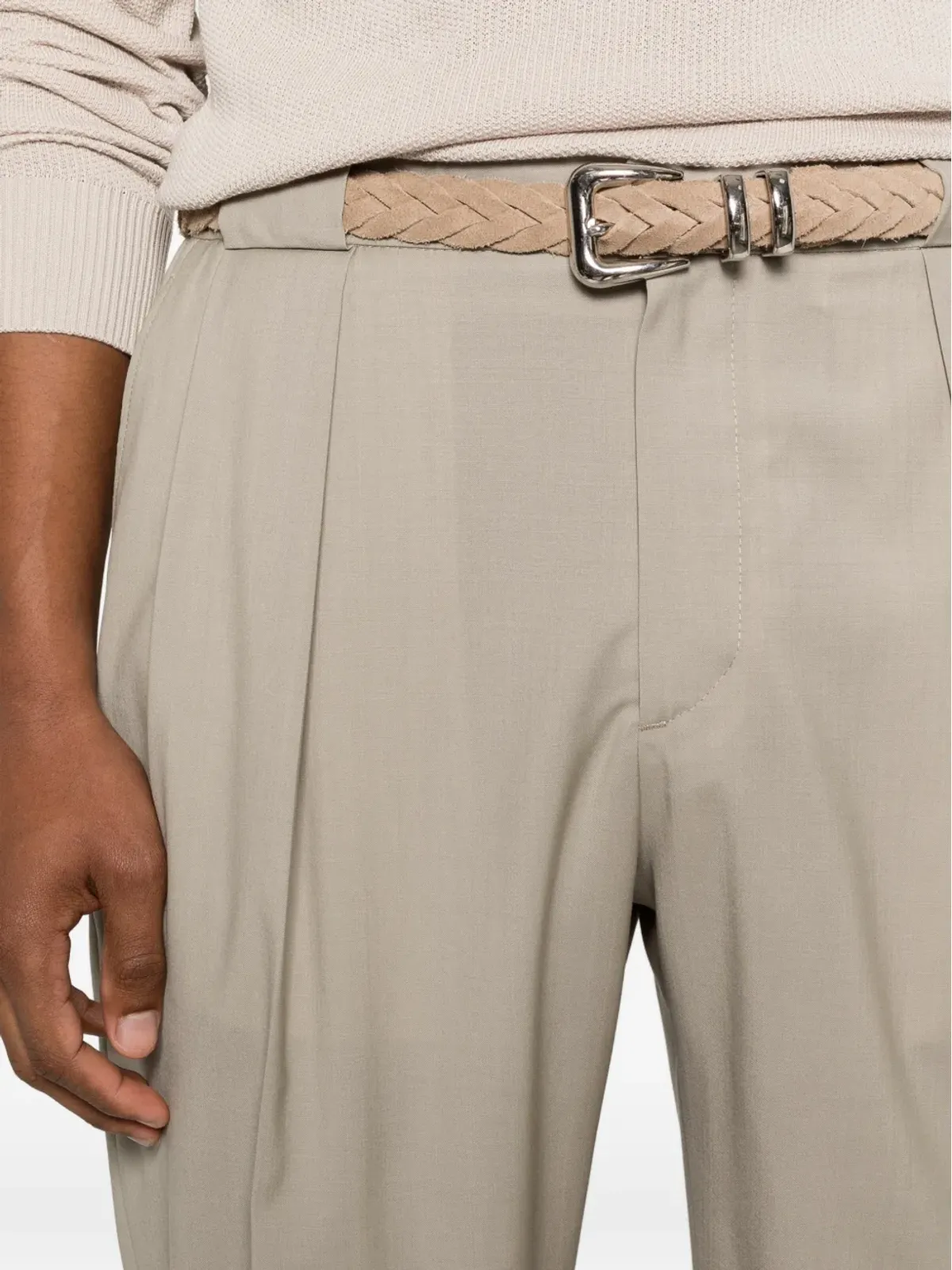 Briglia 1949 Portobellos pleated trousers - Neutrals - 画像5