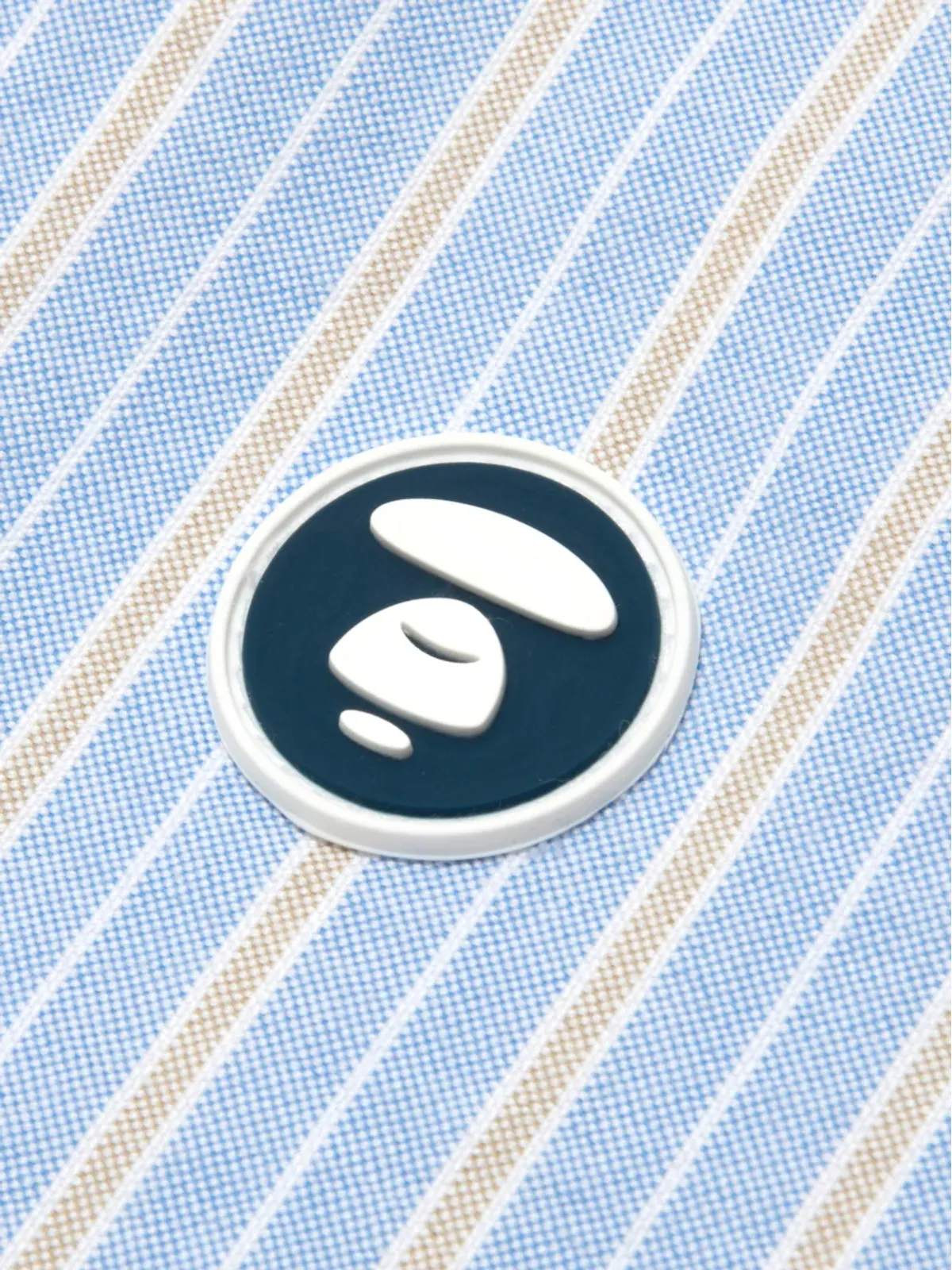AAPE BY *A BATHING APE® ストライプ柄 ロゴシャツ - Blue - 画像5