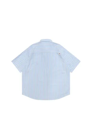 AAPE BY *A BATHING APE® ストライプ柄 ロゴシャツ - Blue - サムネイル2