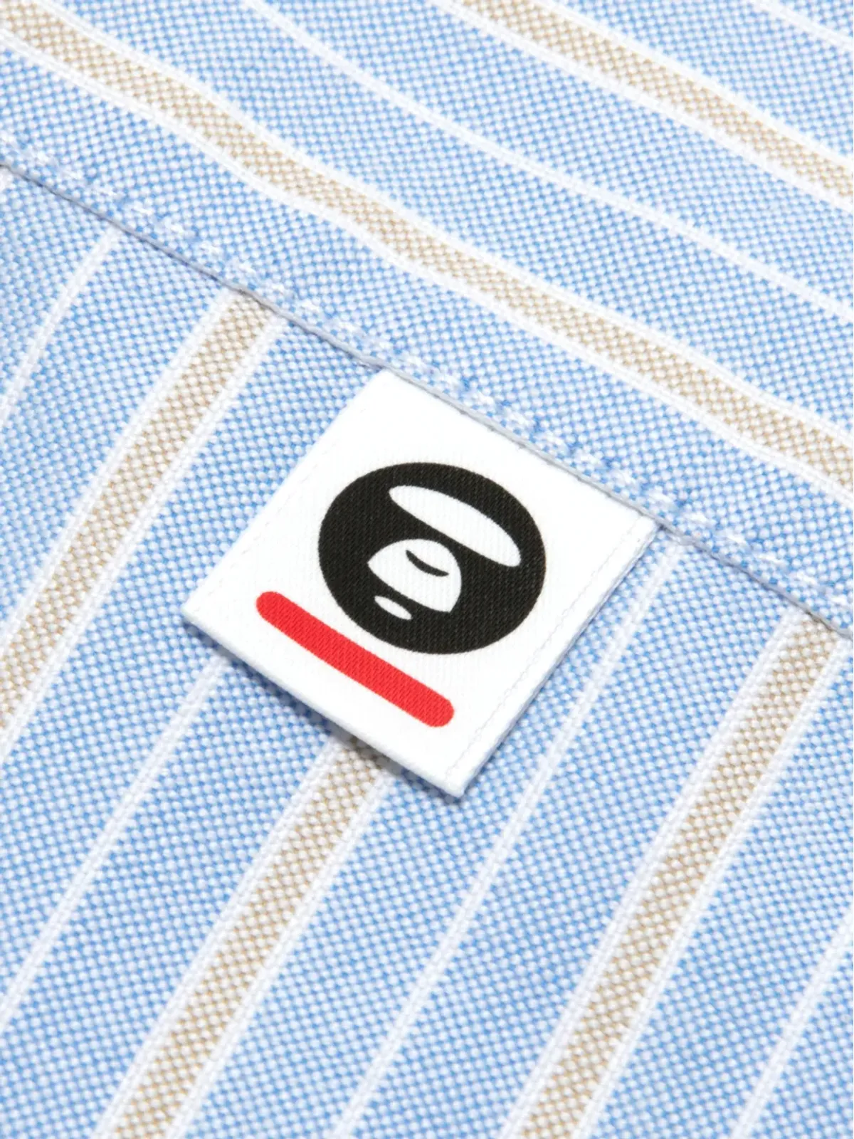 AAPE BY *A BATHING APE® ストライプ柄 ロゴシャツ - Blue - 画像3