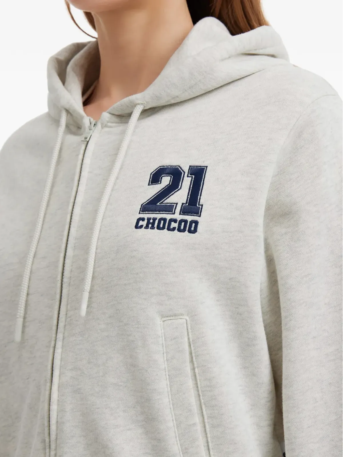 CHOCOOLATE ジップフード付きニットウェア - 画像5
