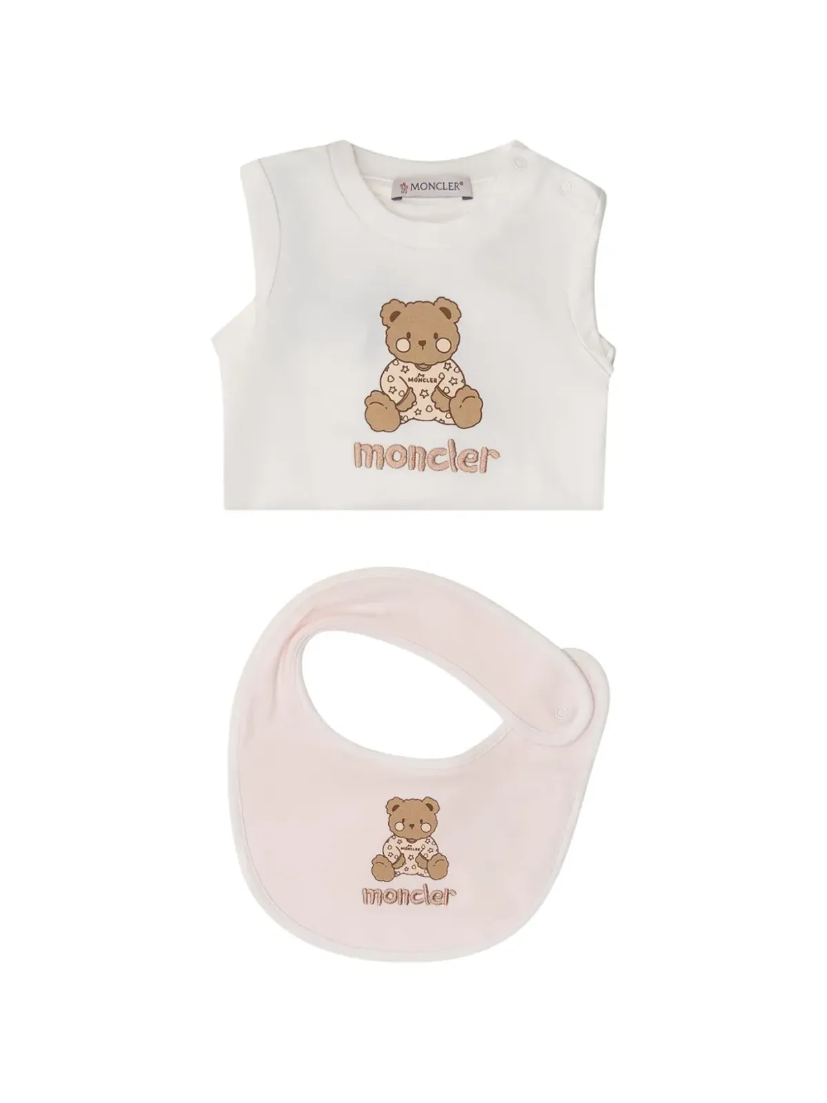 Moncler Enfant ベアモチーフ・ベビーボディスーツセット - 画像1