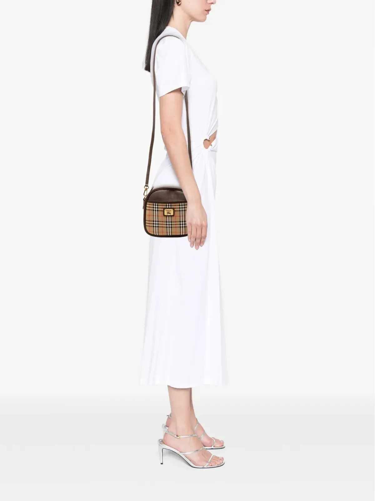 Burberry Pre-Owned 20世紀ヘイマーケット チェック キャンバス クロスボディバッグ - 画像2