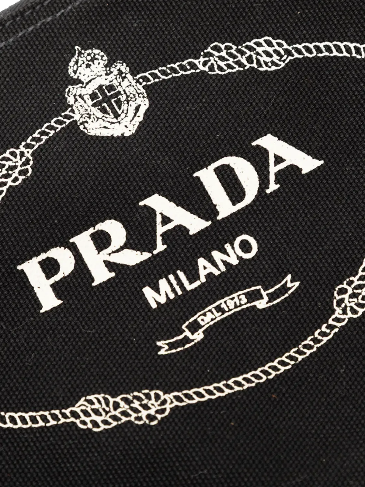 Prada ビンテージ キャンバス カナパ ロゴ ポーチ ブラック - 画像5