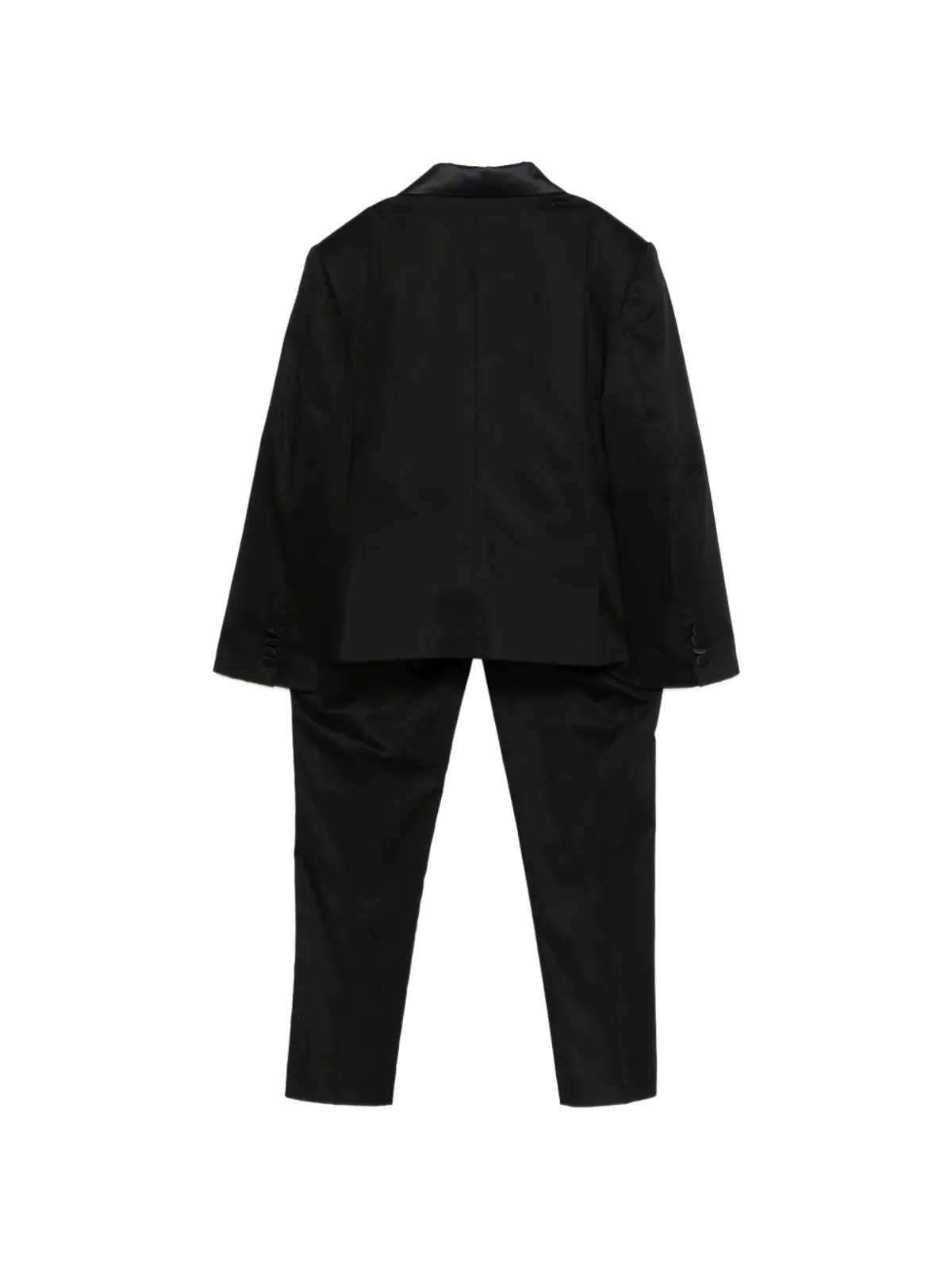 Colorichiari satin-effect suit set (set of four) - Black - 画像2