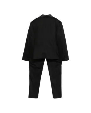 Colorichiari satin-effect suit set (set of four) - Black - サムネイル2