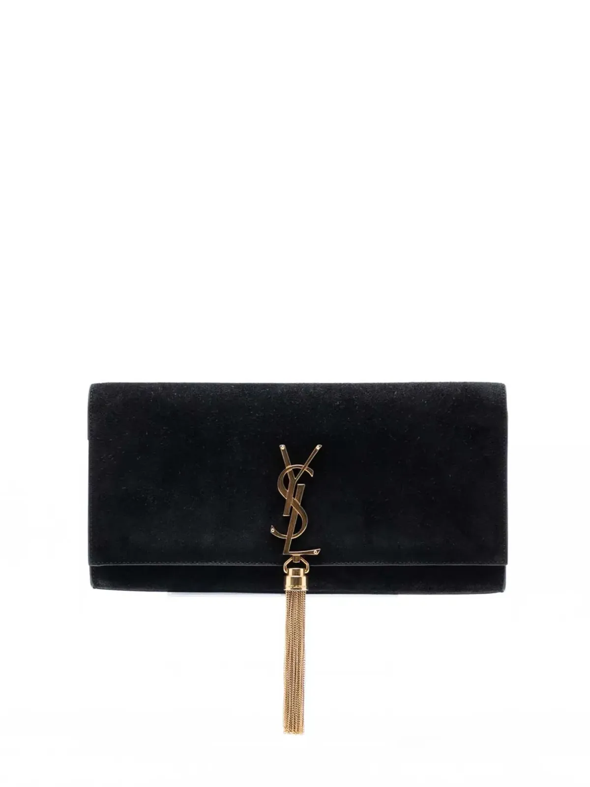 Saint Laurent Pre-Owned スエード モノグラム Kate Tassel クラッチバッグ - 画像1