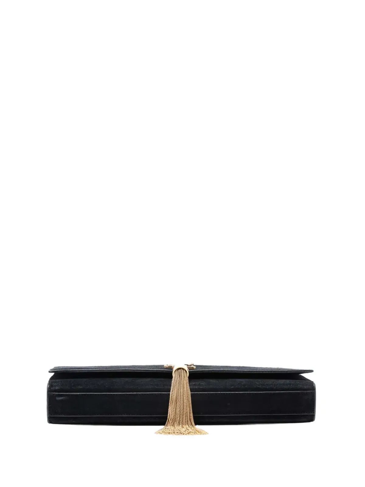 Saint Laurent Pre-Owned スエード モノグラム Kate Tassel クラッチバッグ - 画像4