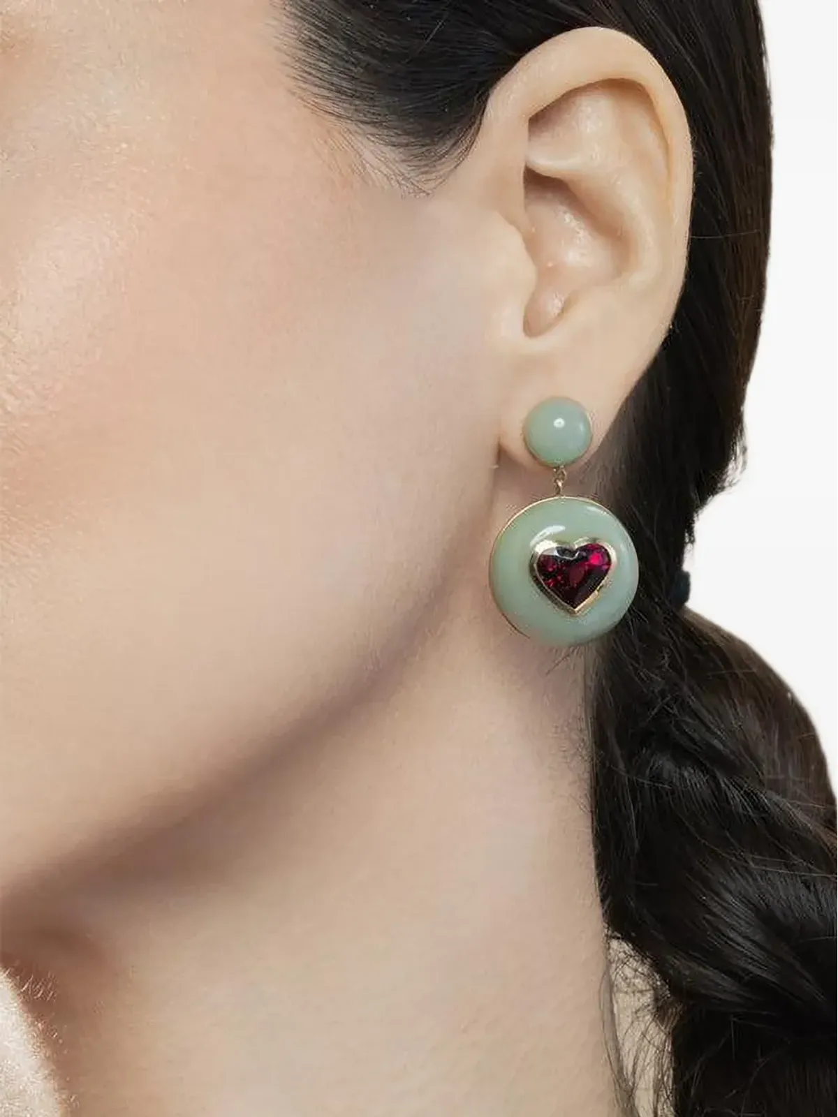 Retrouvaí ロリポップ rhodolite garnet イヤリング - ゴールド - 画像3