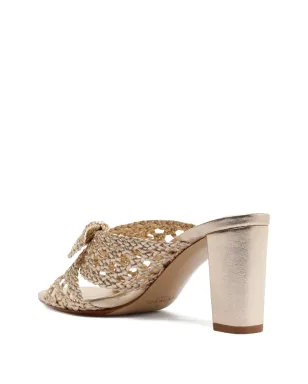 Alexandre Birman Belinda ウェーブンノットミュール（ゴールド） - サムネイル5