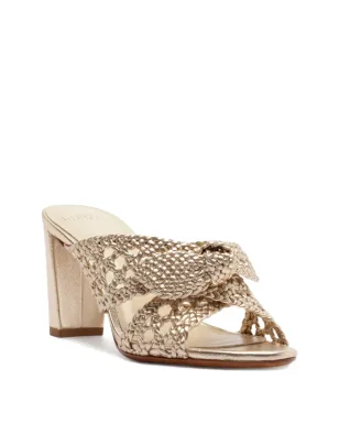 Alexandre Birman Belinda ウェーブンノットミュール（ゴールド） - サムネイル2