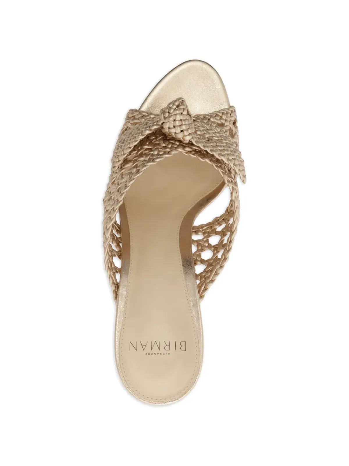 Alexandre Birman Belinda ウェーブンノットミュール（ゴールド） - 画像4