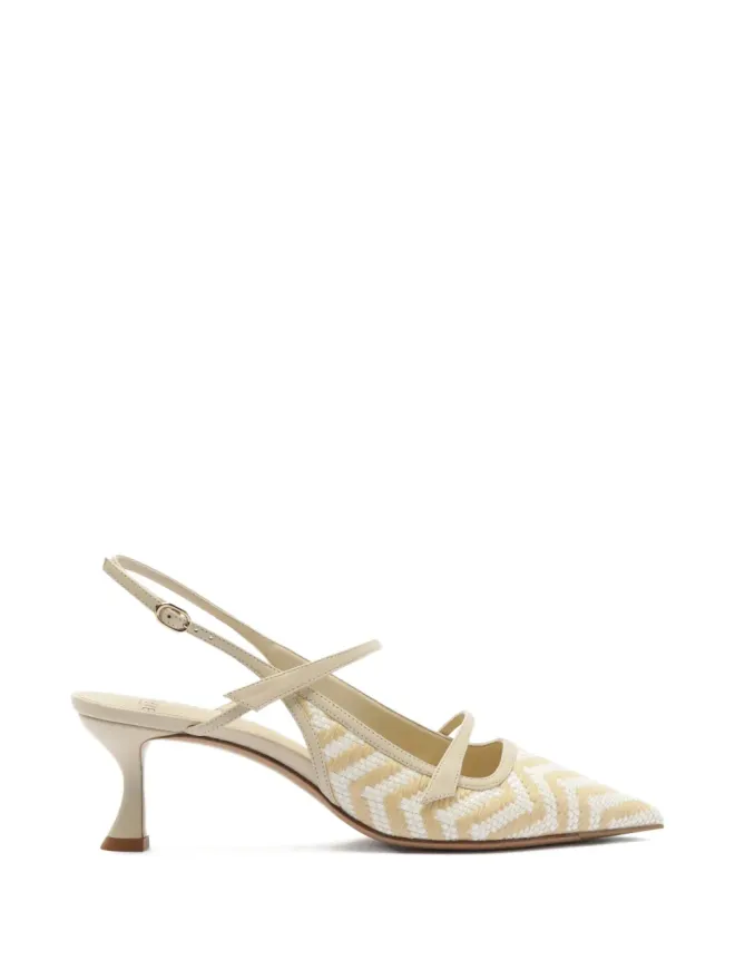 Alexandre Birman Alexandre Birman ティタ ジグ ラフィア スリングバック パンプスの商品画像