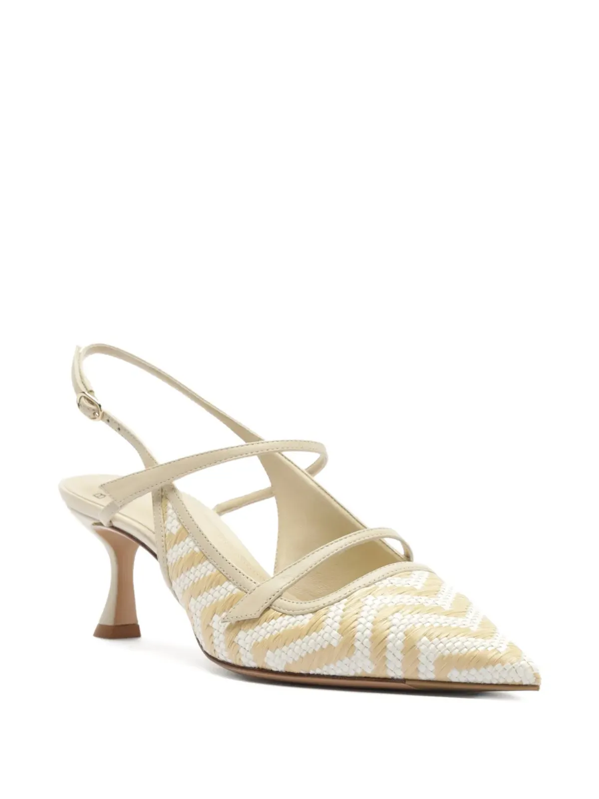 Alexandre Birman ティタ ジグ ラフィア スリングバック パンプス - 画像2