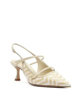 Alexandre Birman ティタ ジグ ラフィア スリングバック パンプス - サムネイル2
