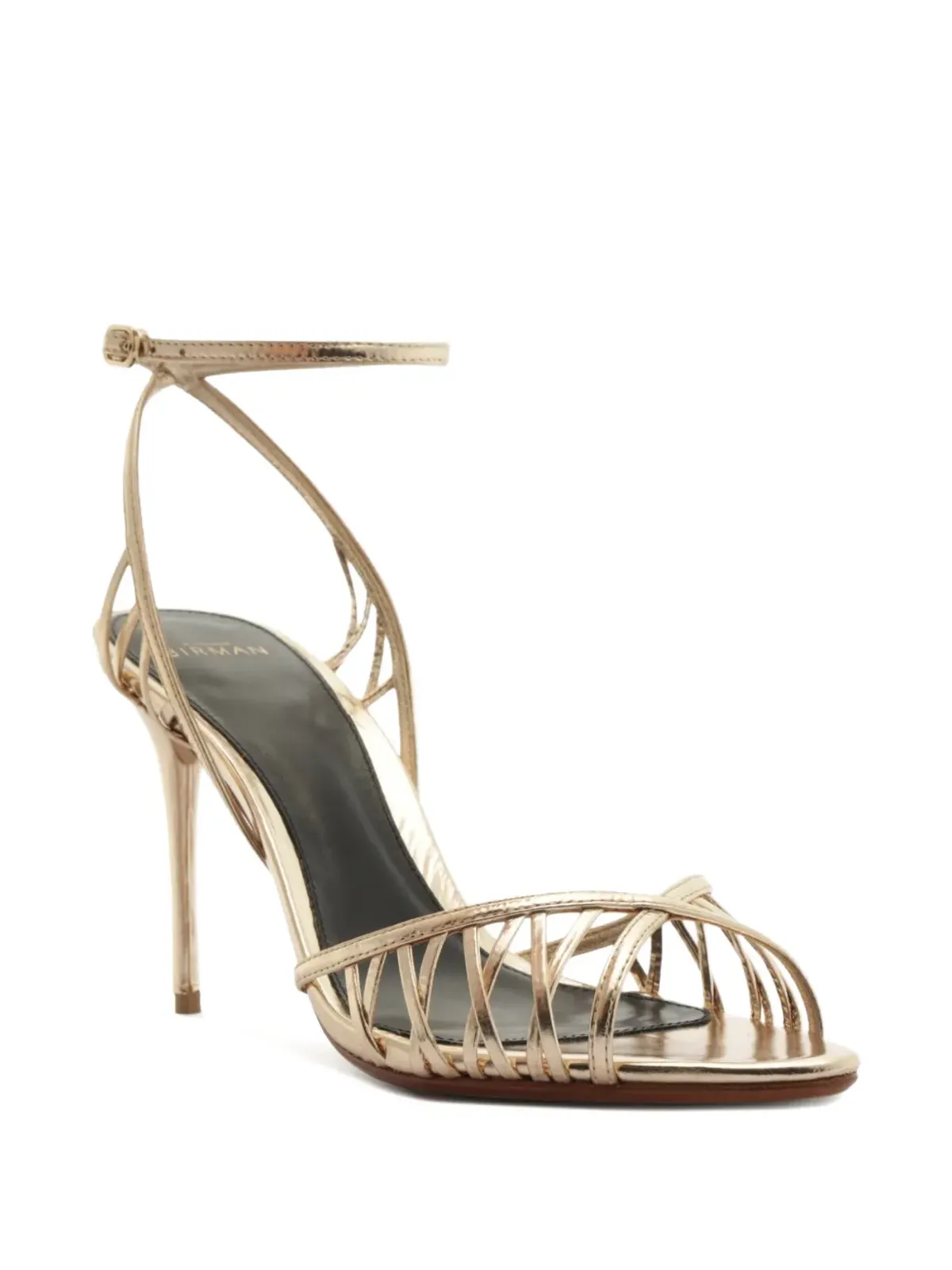 Alexandre Birman Solene caged stiletto sandals - Gold - 画像2