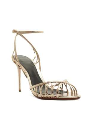 Alexandre Birman Solene caged stiletto sandals - Gold - サムネイル2