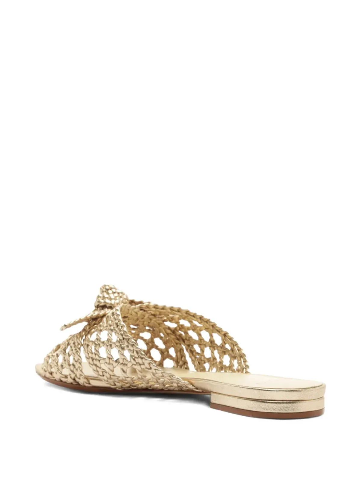 Alexandre Birman Belinda 編み込みリボン付きフラットサンダル - 画像5