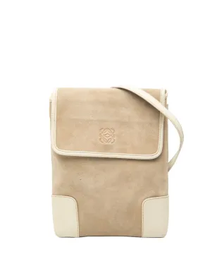 Loewe Pre-Owned スエード アナグラム クロスボディバッグ - サムネイル1