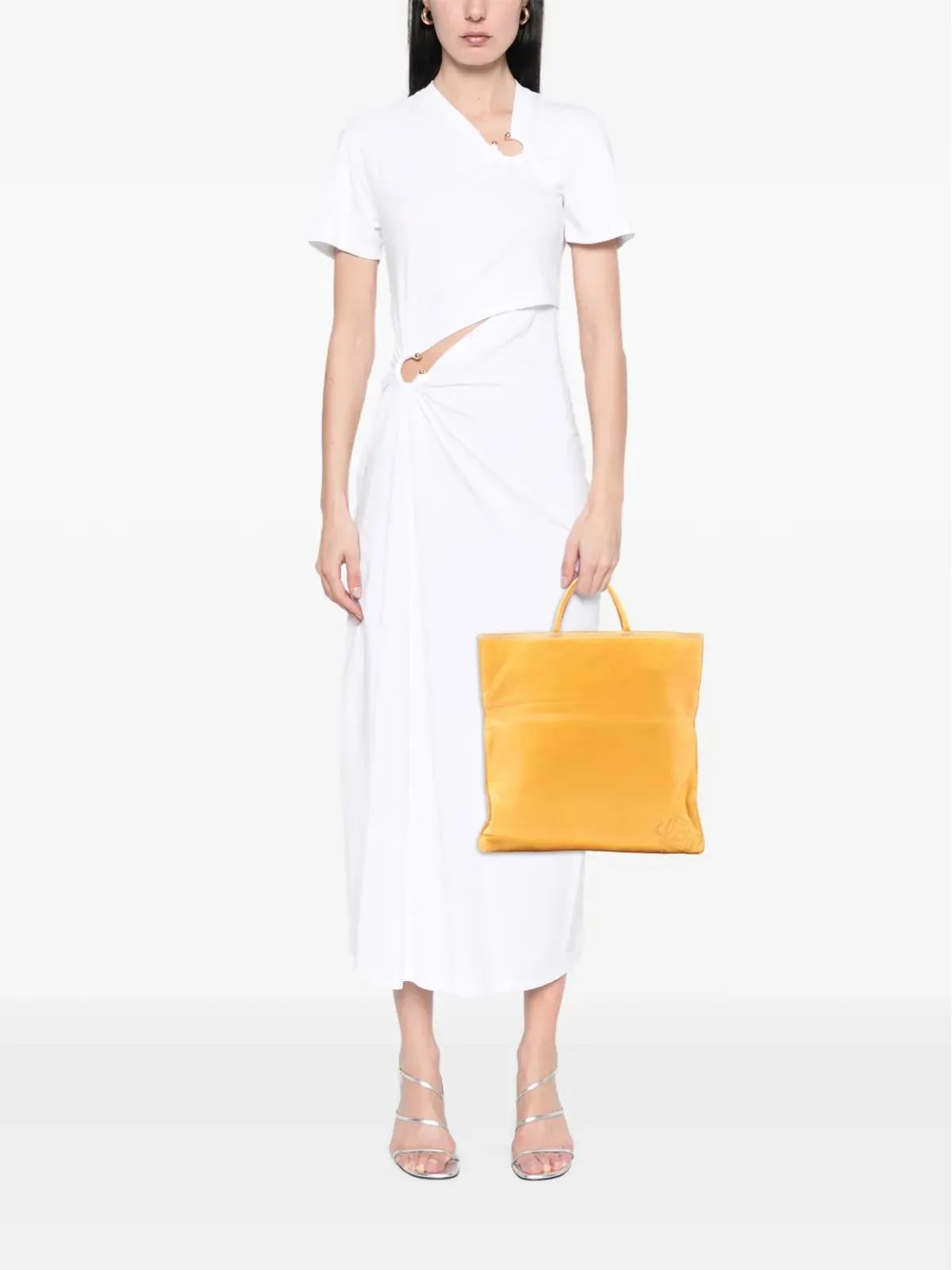 Loewe Pre-Owned レザー アナグラム トートバッグ - イエロー - 画像2