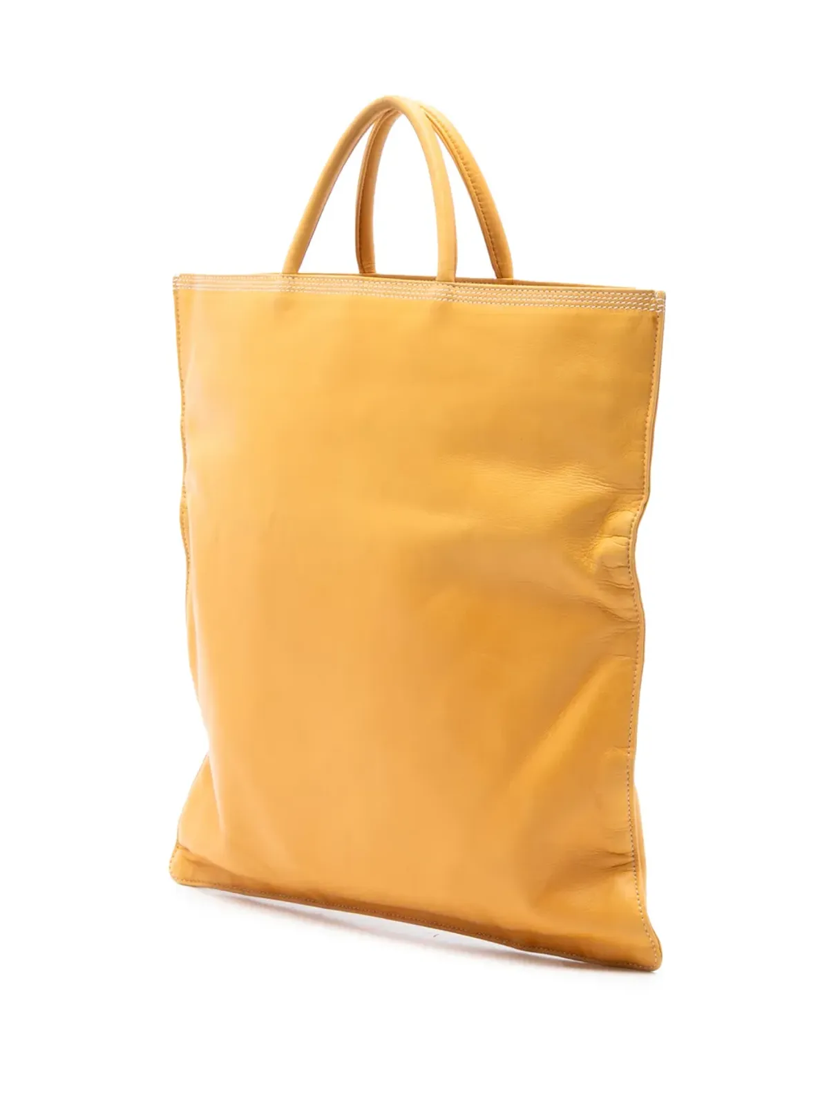 Loewe Pre-Owned レザー アナグラム トートバッグ - イエロー - 画像3