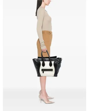 Celine Pre-Owned バイカラー カーフスキン ラゲージ トート - サムネイル2