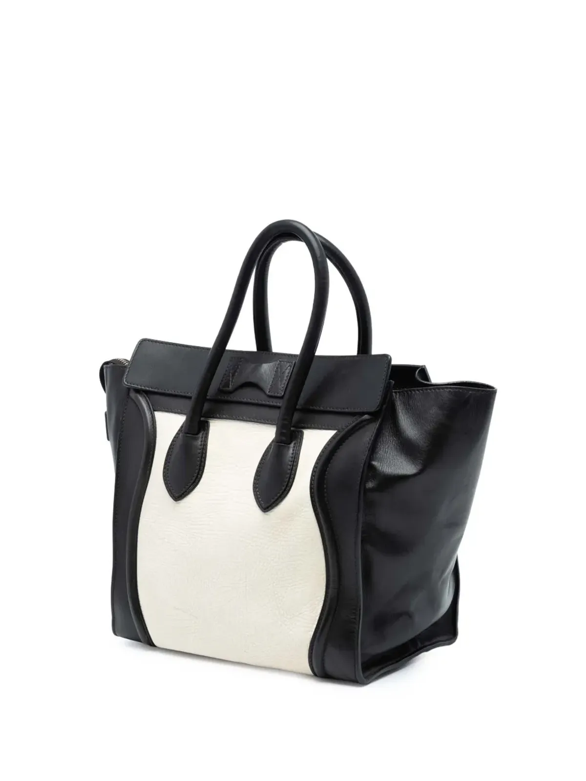 Celine Pre-Owned バイカラー カーフスキン ラゲージ トート - 画像3