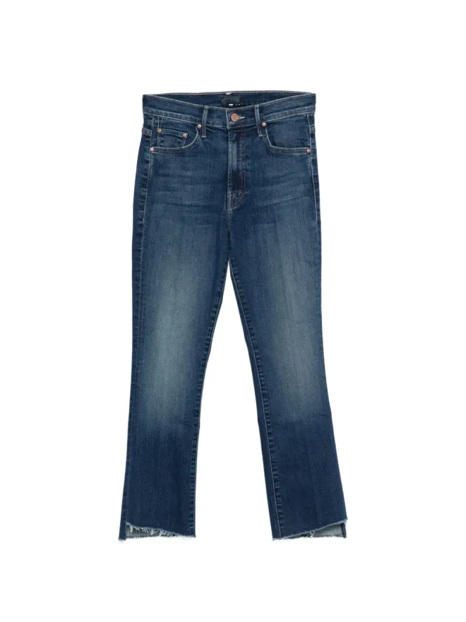 MOTHER MOTHER The Insider Crop Step Fray frayed-hem jeansの商品画像